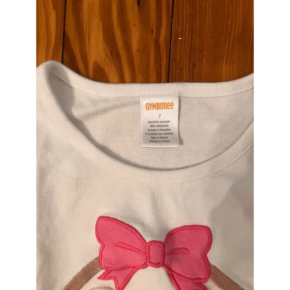 NWT‎ Gymboree Easter Shirt Sz 7 White  W/Embroidered Egg Basket Top T Shirt